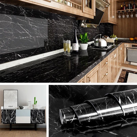 Black Marble Sheet for Kitchen
